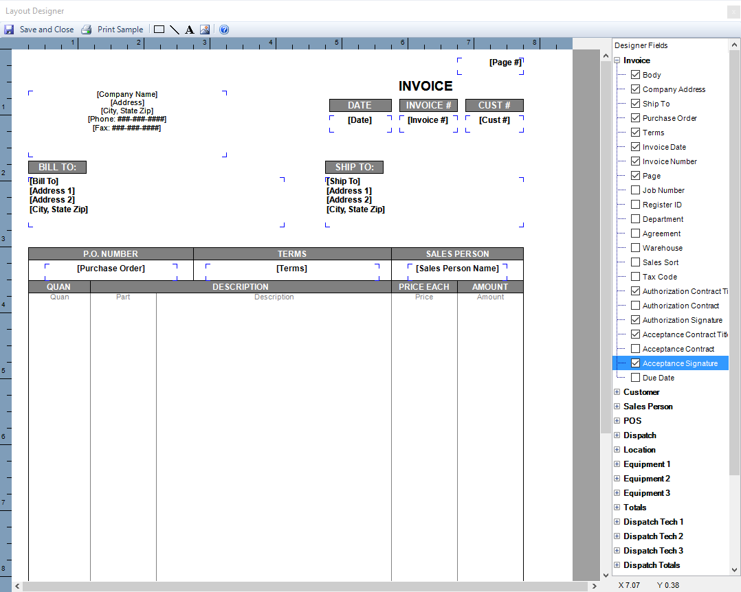 How Do I Customize My Invoice Forms? – dESCO Help